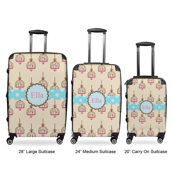 Kissing Birds Luggage Bags all sizes - With Handle