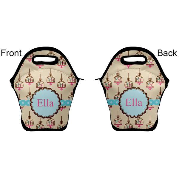 Kissing Birds Lunch Bag - Front and Back