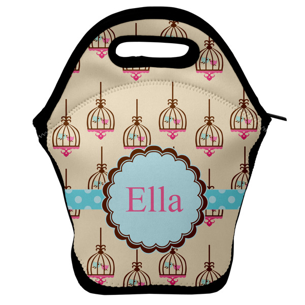 Custom Kissing Birds Lunch Bag w/ Name or Text