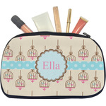 Kissing Birds Makeup / Cosmetic Bag - Medium (Personalized)