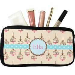 Kissing Birds Makeup / Cosmetic Bag (Personalized)