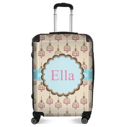 Kissing Birds Suitcase - 24" Medium - Checked (Personalized)