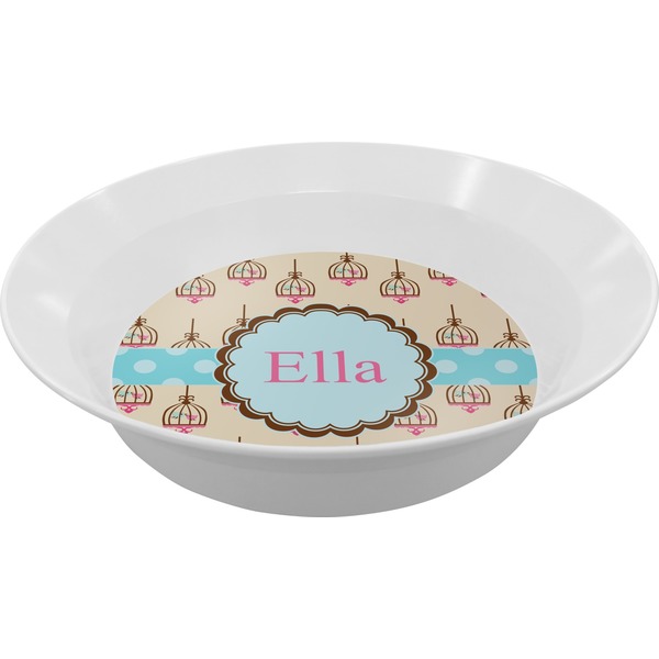 Custom Kissing Birds Melamine Bowl (Personalized)