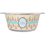 Kissing Birds Stainless Steel Dog Bowl - Small (Personalized)