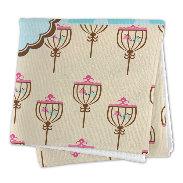 Kissing Birds Microfiber Dish Rag - FOLDED (square)