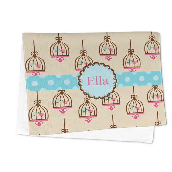 Kissing Birds Microfiber Dish Towel - FOLDED HALF