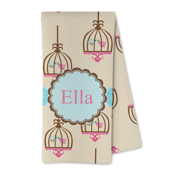 Custom Kissing Birds Kitchen Towel - Microfiber (Personalized)