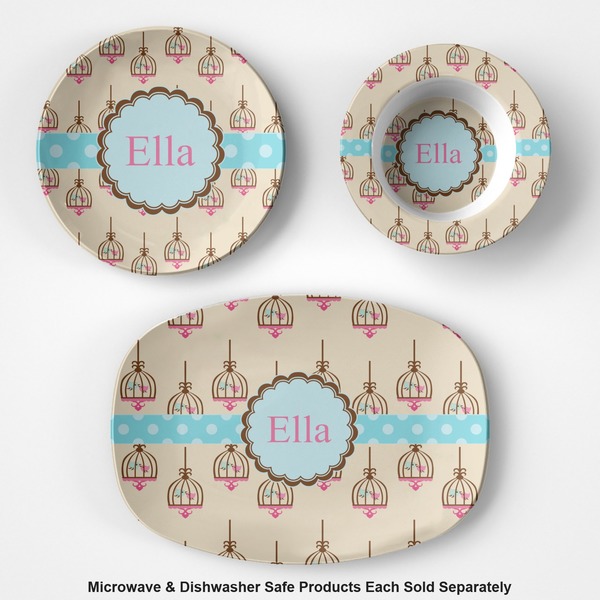 Kissing Birds Microwave & Dishwasher Safe CP Plastic Dishware - Group