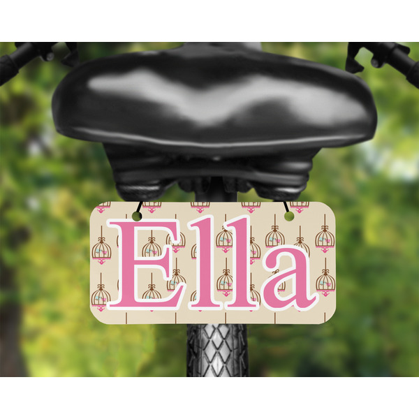 Kissing Birds Mini License Plate on Bicycle - LIFESTYLE Two holes