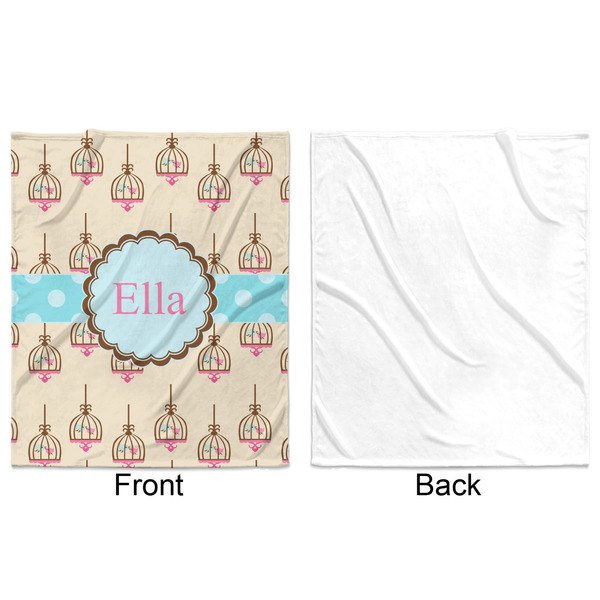 Kissing Birds Minky Blanket - 50"x60" - Single Sided - Front & Back