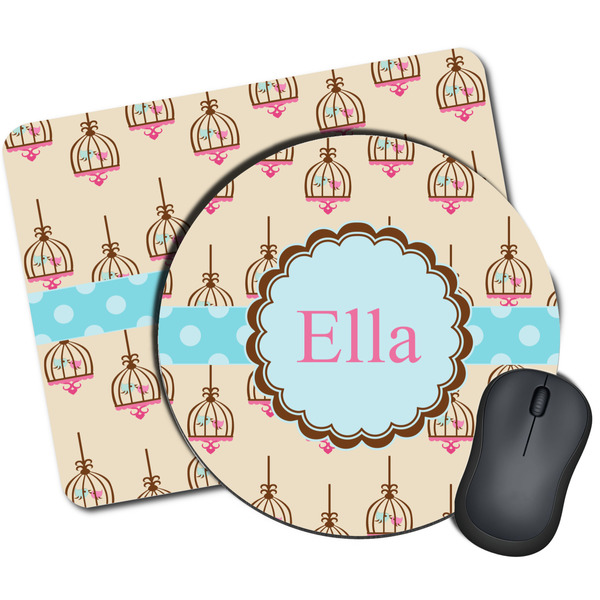 Custom Kissing Birds Mouse Pad (Personalized)