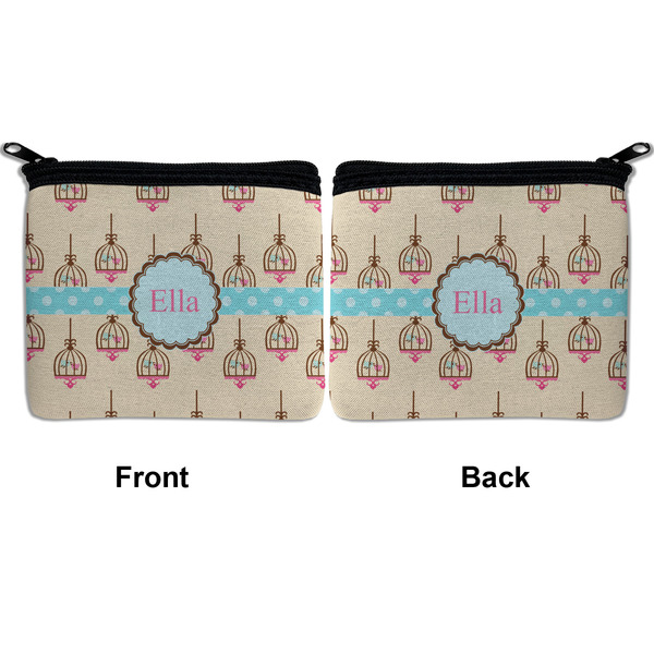 Kissing Birds Neoprene Coin Purse - Front & Back (APPROVAL)