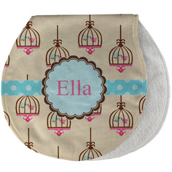 Kissing Birds Burp Pad - Velour w/ Name or Text