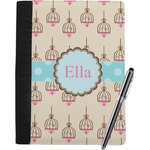 Kissing Birds Notebook Padfolio - Large w/ Name or Text