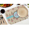 Kissing Birds Octagon Placemat - Single front (LIFESTYLE) Flatlay