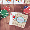 Kissing Birds On Table with Poker Chips