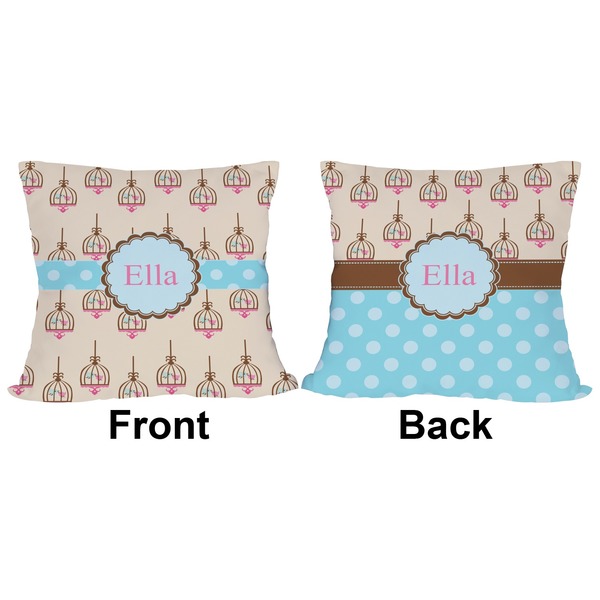 Kissing Birds Outdoor Pillow - 18x18