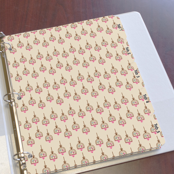 Kissing Birds Page Dividers - Set of 5 - In Context