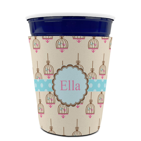 Kissing Birds Party Cup Sleeves - without bottom - FRONT (on cup)