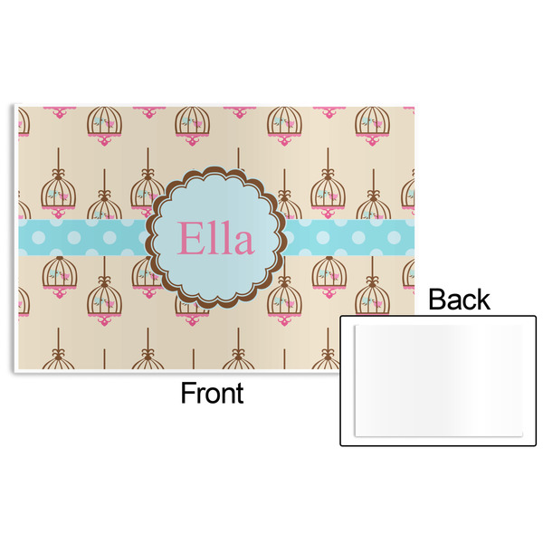 Kissing Birds Disposable Paper Placemat - Front & Back