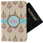 Kissing Birds Passport Holder - Fabric (Personalized)