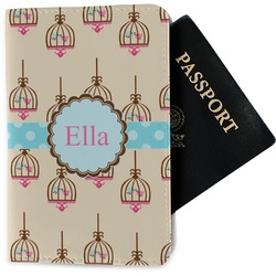 Kissing Birds Passport Holder - Fabric (Personalized)