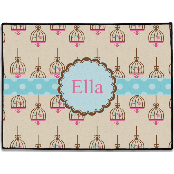 Custom Kissing Birds Door Mat - 24"x18" (Personalized)