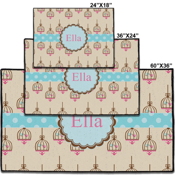 Kissing Birds Personalized Door Mat - Group Parent IMF