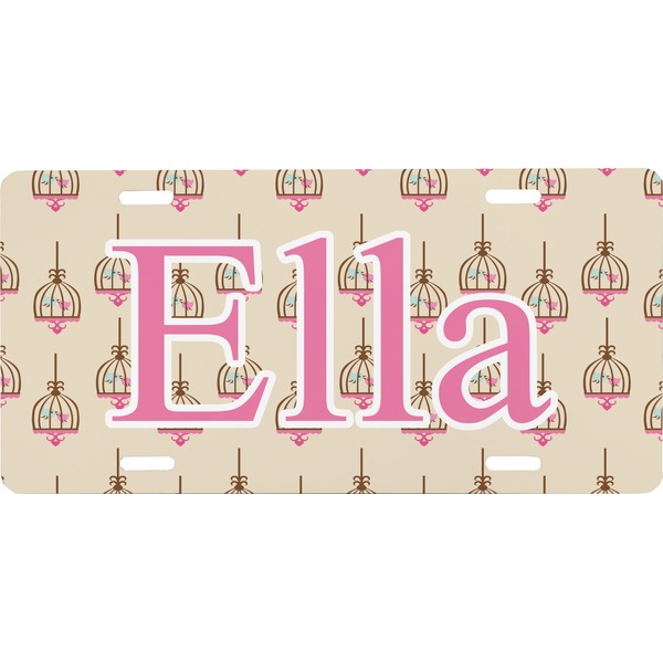 Custom Kissing Birds Front License Plate (Personalized)