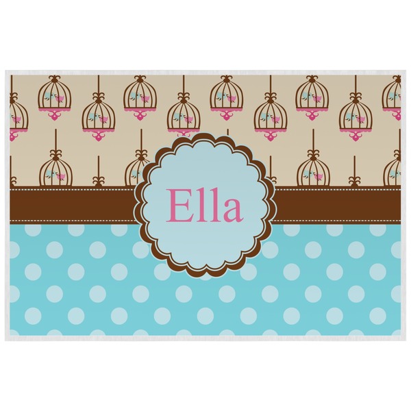 Kissing Birds Personalized Placemat (Back)