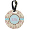 Kissing Birds Personalized Round Luggage Tag