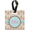 Kissing Birds Personalized Square Luggage Tag