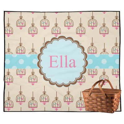 Kissing Birds Outdoor Picnic Blanket (Personalized)