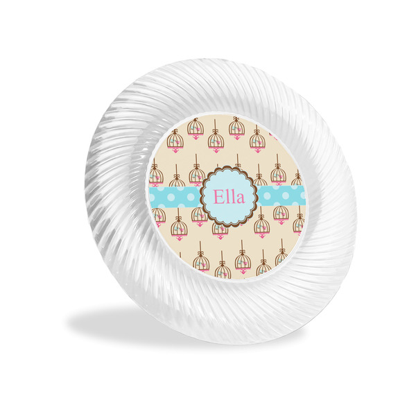 Custom Kissing Birds Plastic Party Appetizer & Dessert Plates - 6" (Personalized)