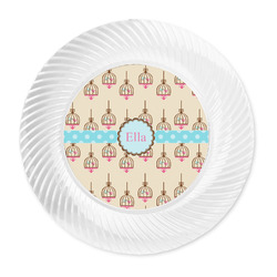 Kissing Birds Plastic Party Dinner Plates - 10" (Personalized)