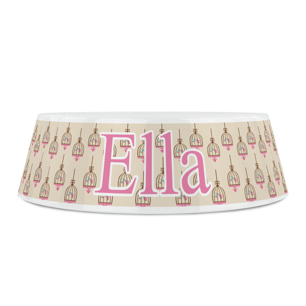 Kissing Birds Plastic Pet Bowls - Small - FRONT