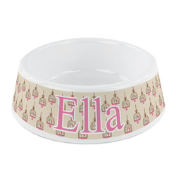 Kissing Birds Plastic Dog Bowl - Small (Personalized)