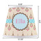 Kissing Birds Poly Film Empire Lampshade - Dimensions