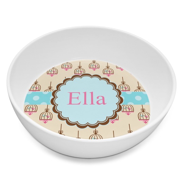 Custom Kissing Birds Melamine Bowl - 8 oz (Personalized)