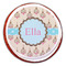Kissing Birds Printed Icing Circle - Large - On Cookie