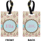 Kissing Birds Rectangle Luggage Tag (Front + Back)