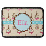 Kissing Birds Iron On Rectangle Patch w/ Name or Text