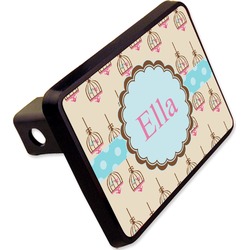 Kissing Birds Rectangular Trailer Hitch Cover - 2" (Personalized)
