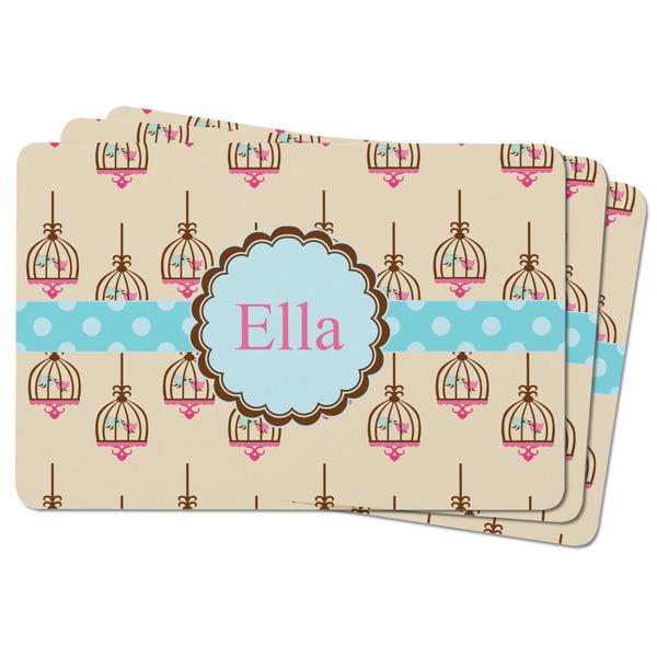 Kissing Birds Rectangular Fridge Magnet - THREE