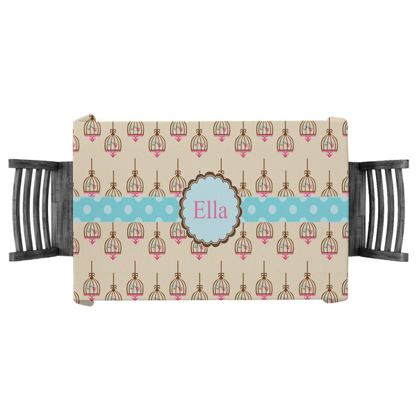 Custom Kissing Birds Tablecloth - 58"x58" (Personalized)