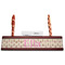 Kissing Birds Red Mahogany Nameplates with Business Card Holder - Straight