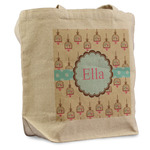 Kissing Birds Reusable Cotton Grocery Bag - Single (Personalized)