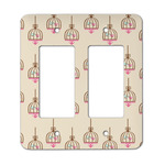 Kissing Birds Rocker Style Light Switch Cover - Two Switch