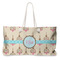 Kissing Birds Large Rope Tote Bag - Front View