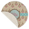 Kissing Birds Round Linen Placemats - Front (folded corner single sided)
